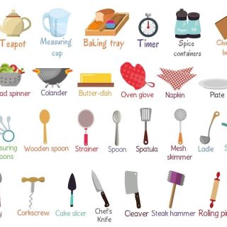 revising vocabulary, cooking